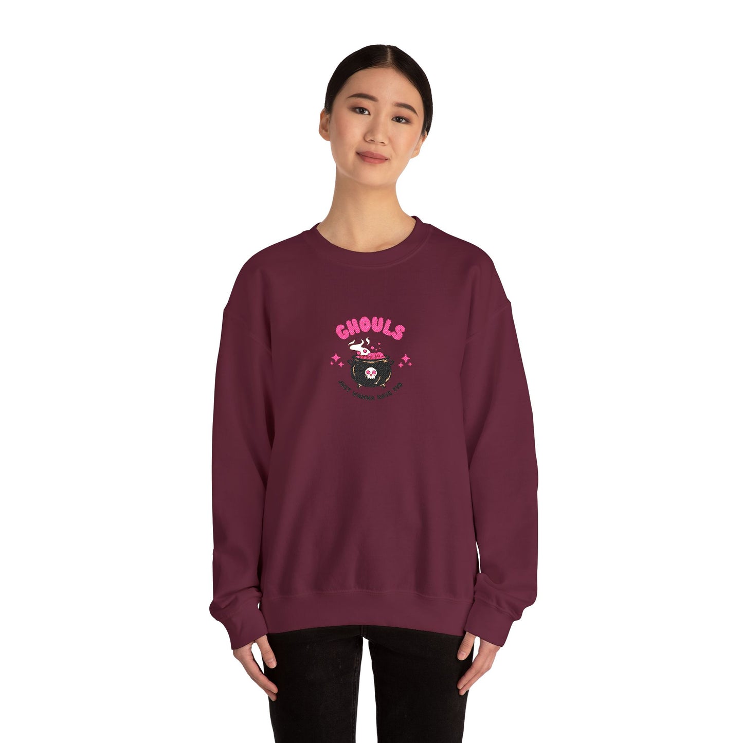 Ghouls Just Wanna Have Fun Crewneck Sweatshirt (Embroidery)