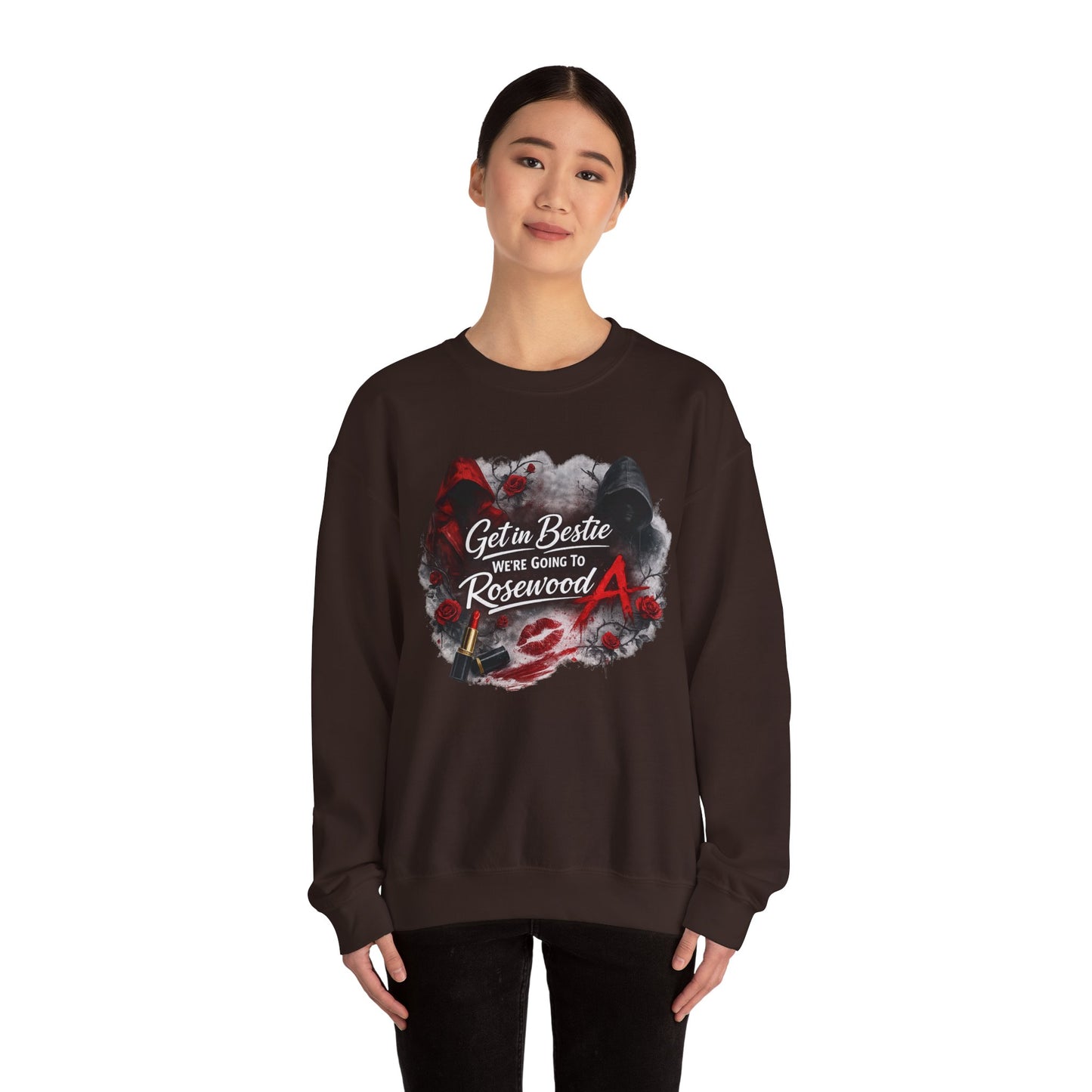 Get in Bestie (Rosewood) Crewneck Sweatshirt
