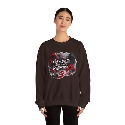 Get in Bestie (Rosewood) Crewneck Sweatshirt