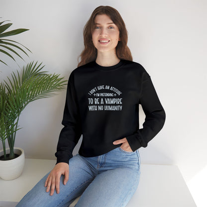 Vampire Humanity Crewneck Sweatshirt (Embroidery)
