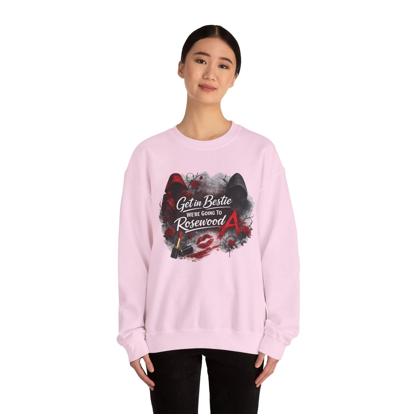 Get in Bestie (Rosewood) Crewneck Sweatshirt