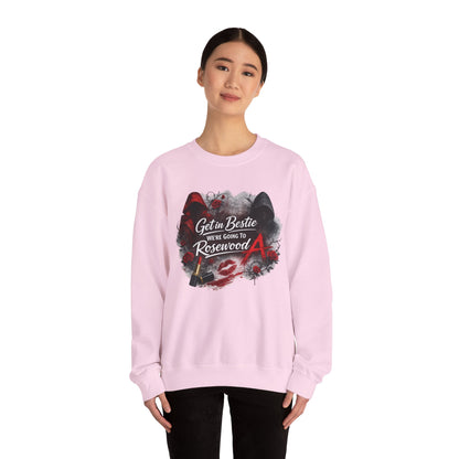 Get in Bestie (Rosewood) Crewneck Sweatshirt