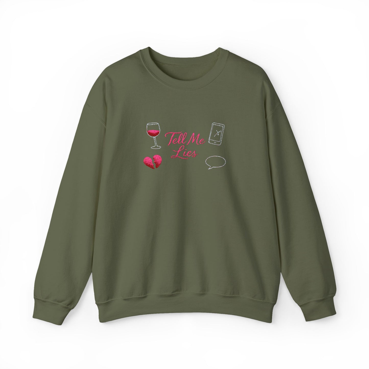 Tell Me Lies Crewneck Sweatshirt (Embroidery)