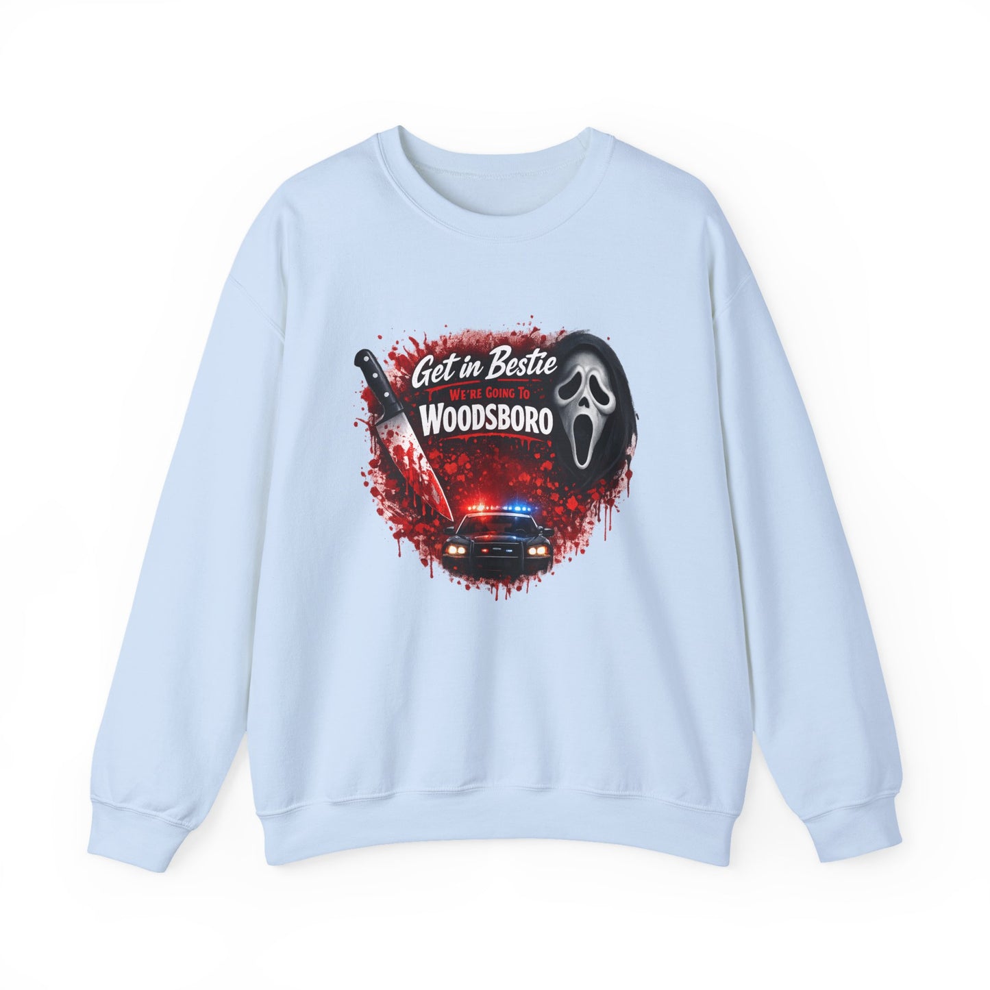 Get in Bestie (Woodsboro) Crewneck Sweatshirt