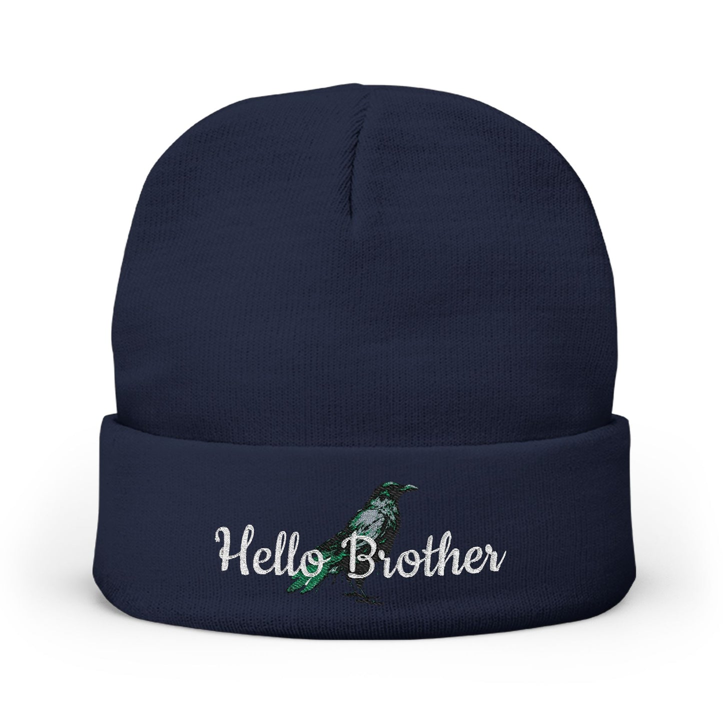 Hello Brother Knit Beanie (Embroidery)