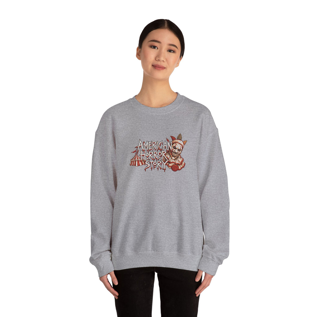 Twisty the Clown Crewneck Sweatshirt (Embroidery)