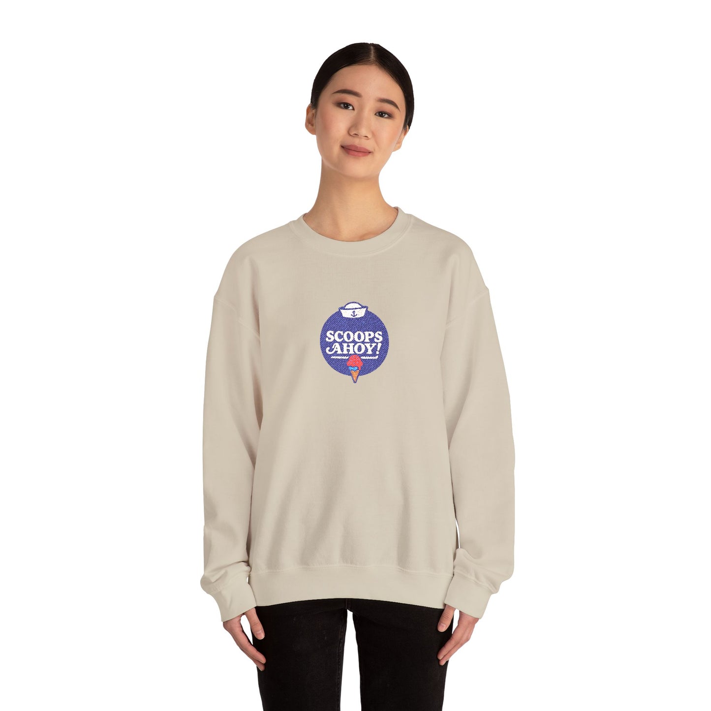 Scoops Ahoy Crewneck Sweatshirt (Embroidery)
