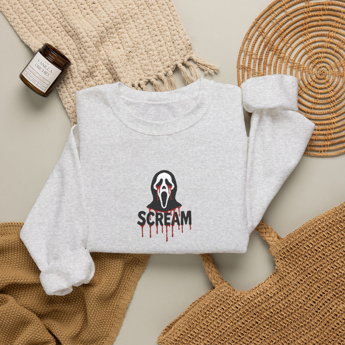 Scream Crewneck Sweatshirt (Embroidery)
