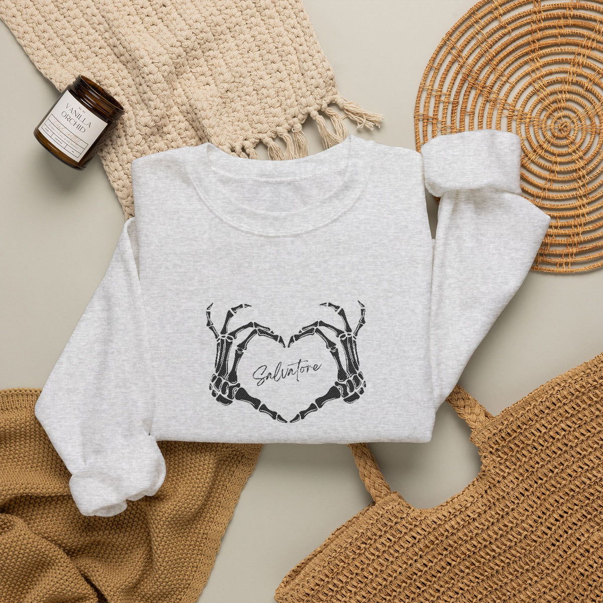 Skeletal Salvatore Crewneck Sweatshirt (Embroidery)