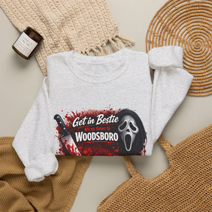 Get in Bestie (Woodsboro) Crewneck Sweatshirt