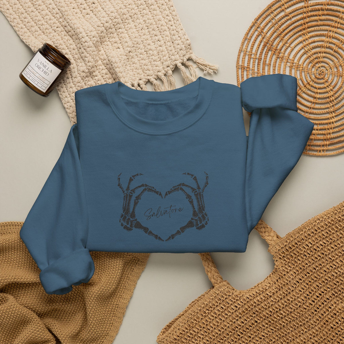 Skeletal Salvatore Crewneck Sweatshirt (Embroidery)