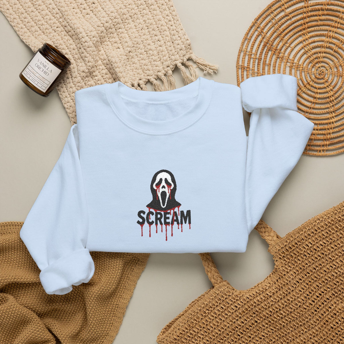 Scream Crewneck Sweatshirt (Embroidery)