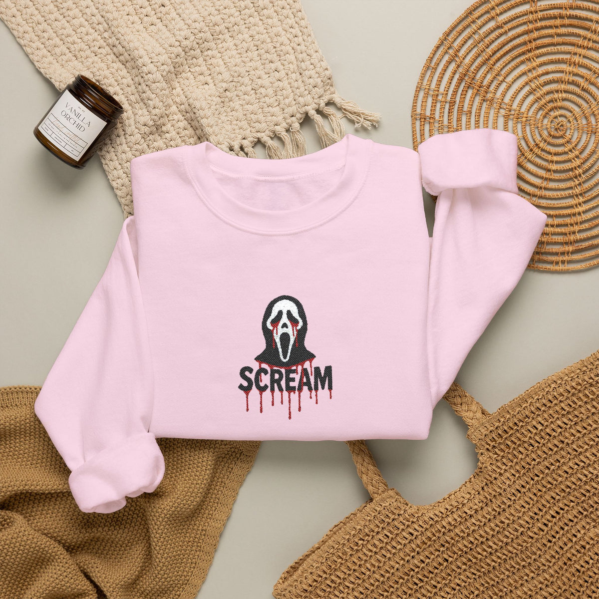 Scream Crewneck Sweatshirt (Embroidery)