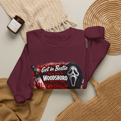 Get in Bestie (Woodsboro) Crewneck Sweatshirt