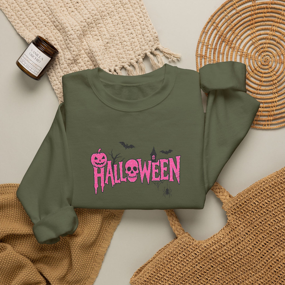 Halloween Crewneck Sweatshirt (Embroidery)