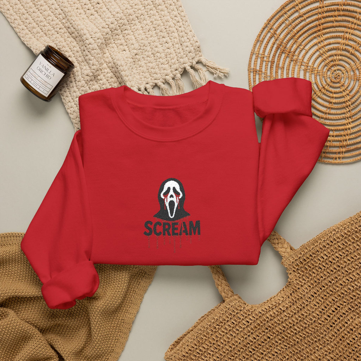 Scream Crewneck Sweatshirt (Embroidery)