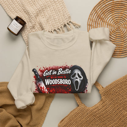 Get in Bestie (Woodsboro) Crewneck Sweatshirt