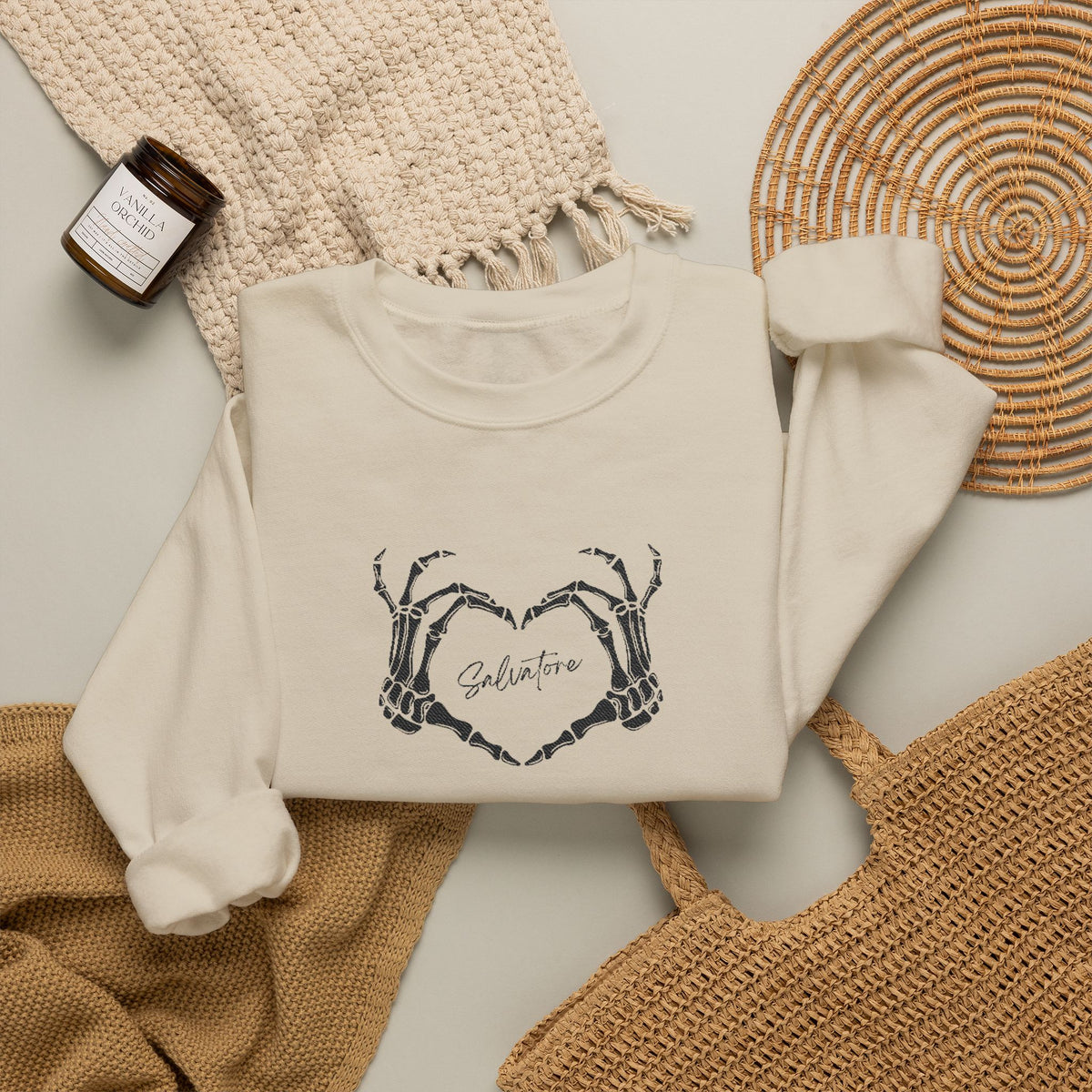Skeletal Salvatore Crewneck Sweatshirt (Embroidery)