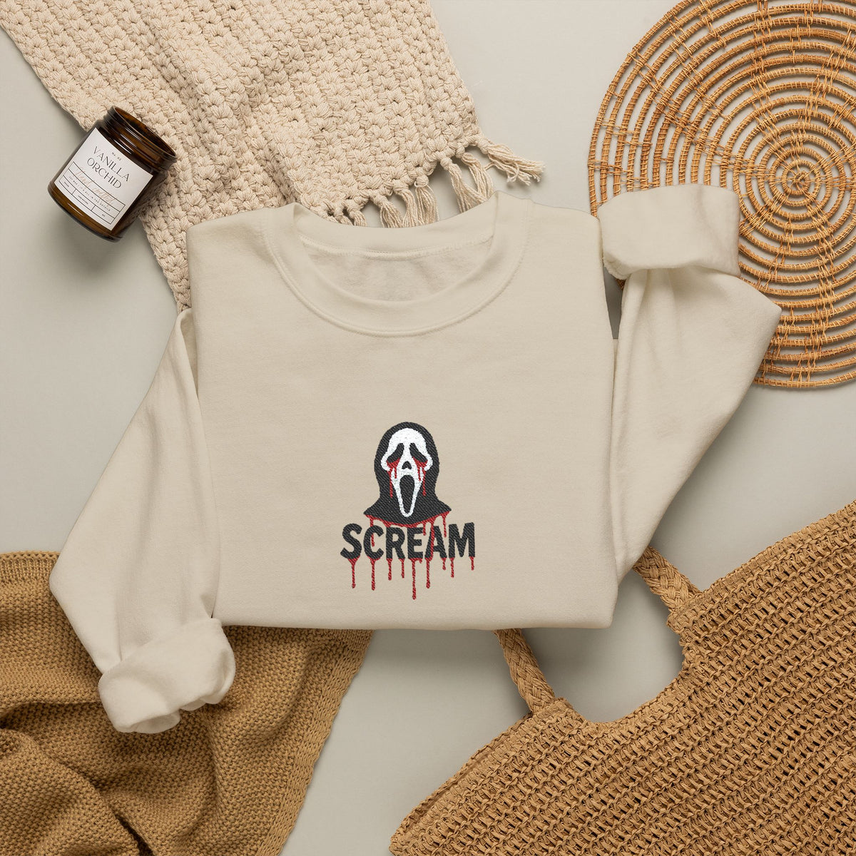 Scream Crewneck Sweatshirt (Embroidery)