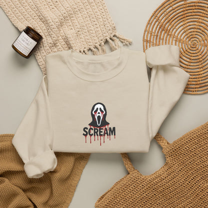 Scream Crewneck Sweatshirt (Embroidery)