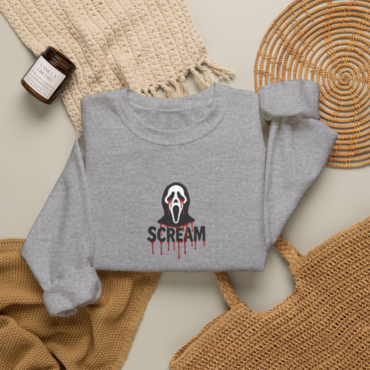 Scream Crewneck Sweatshirt (Embroidery)
