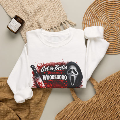 Get in Bestie (Woodsboro) Crewneck Sweatshirt