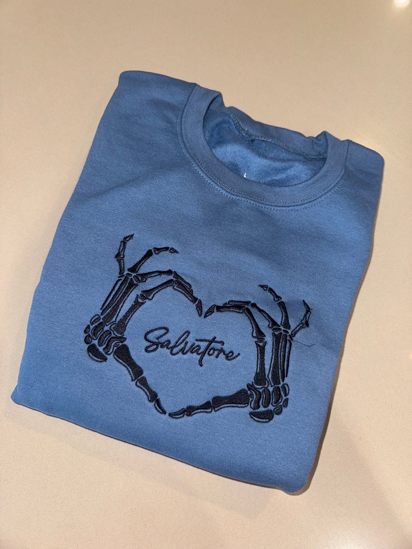Skeletal Salvatore Crewneck Sweatshirt (Embroidery)