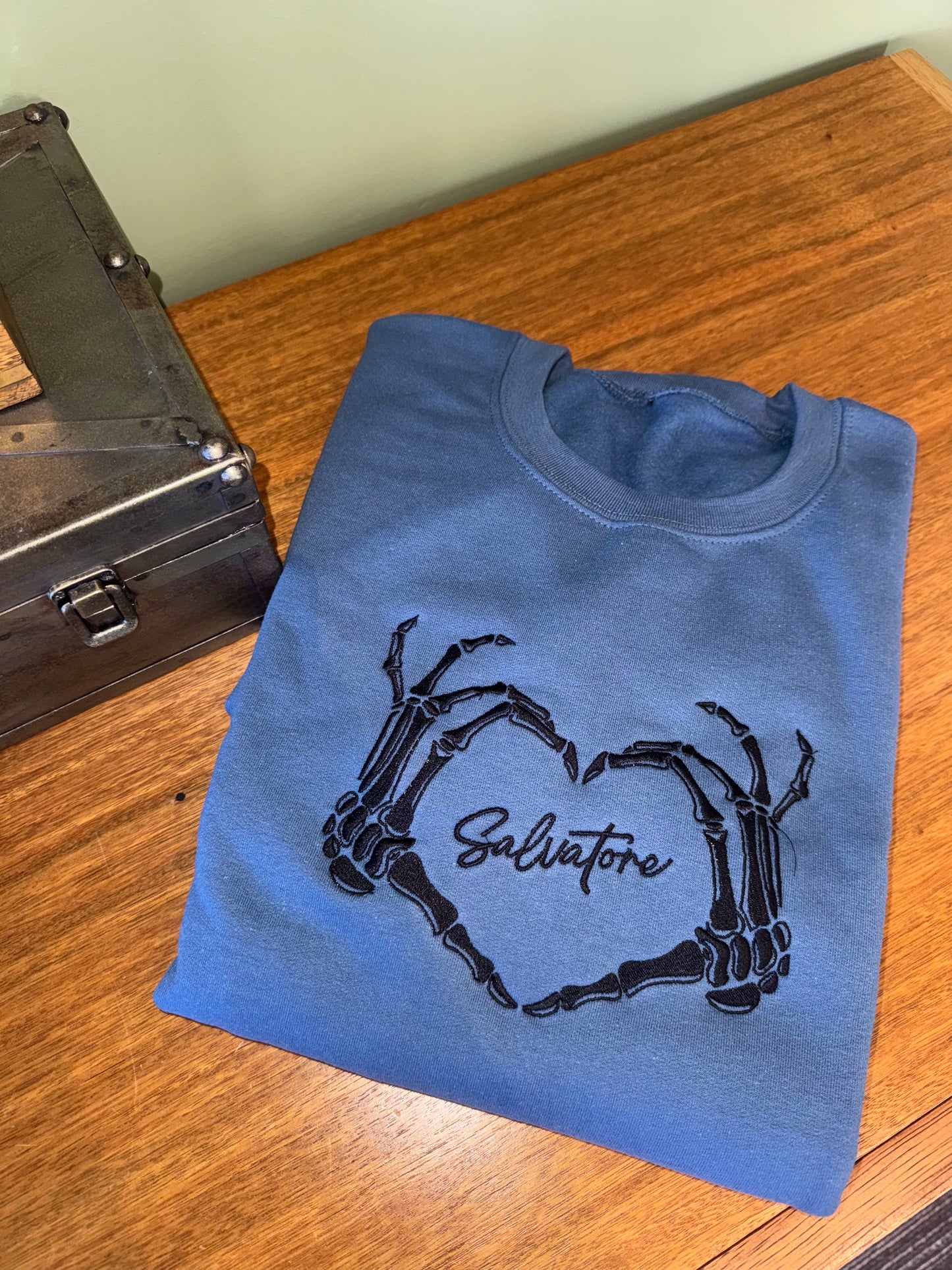 Skeletal Salvatore Crewneck Sweatshirt (Embroidery)