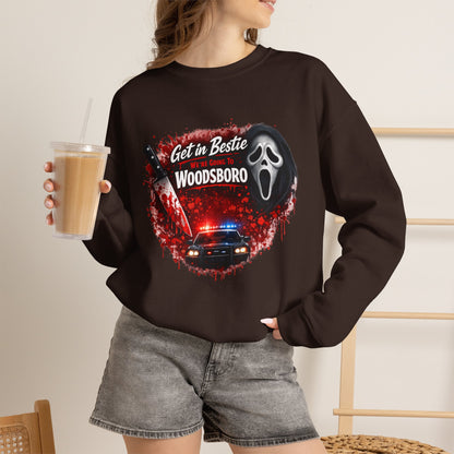 Get in Bestie (Woodsboro) Crewneck Sweatshirt
