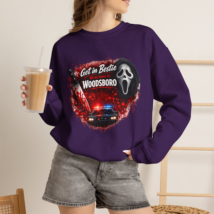 Get in Bestie (Woodsboro) Crewneck Sweatshirt