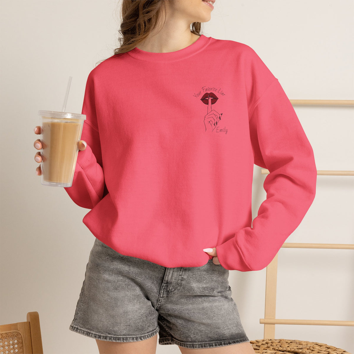Your Favorite Liar Emily's Txts Crewneck Sweatshirt