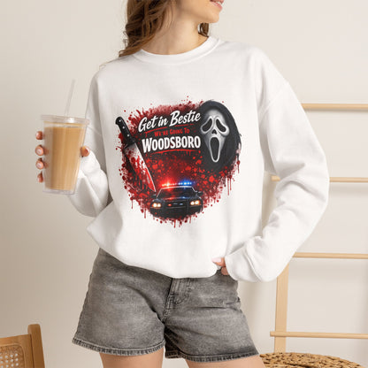 Get in Bestie (Woodsboro) Crewneck Sweatshirt